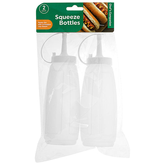 Sauce Bottles Clear 300mL 2pk