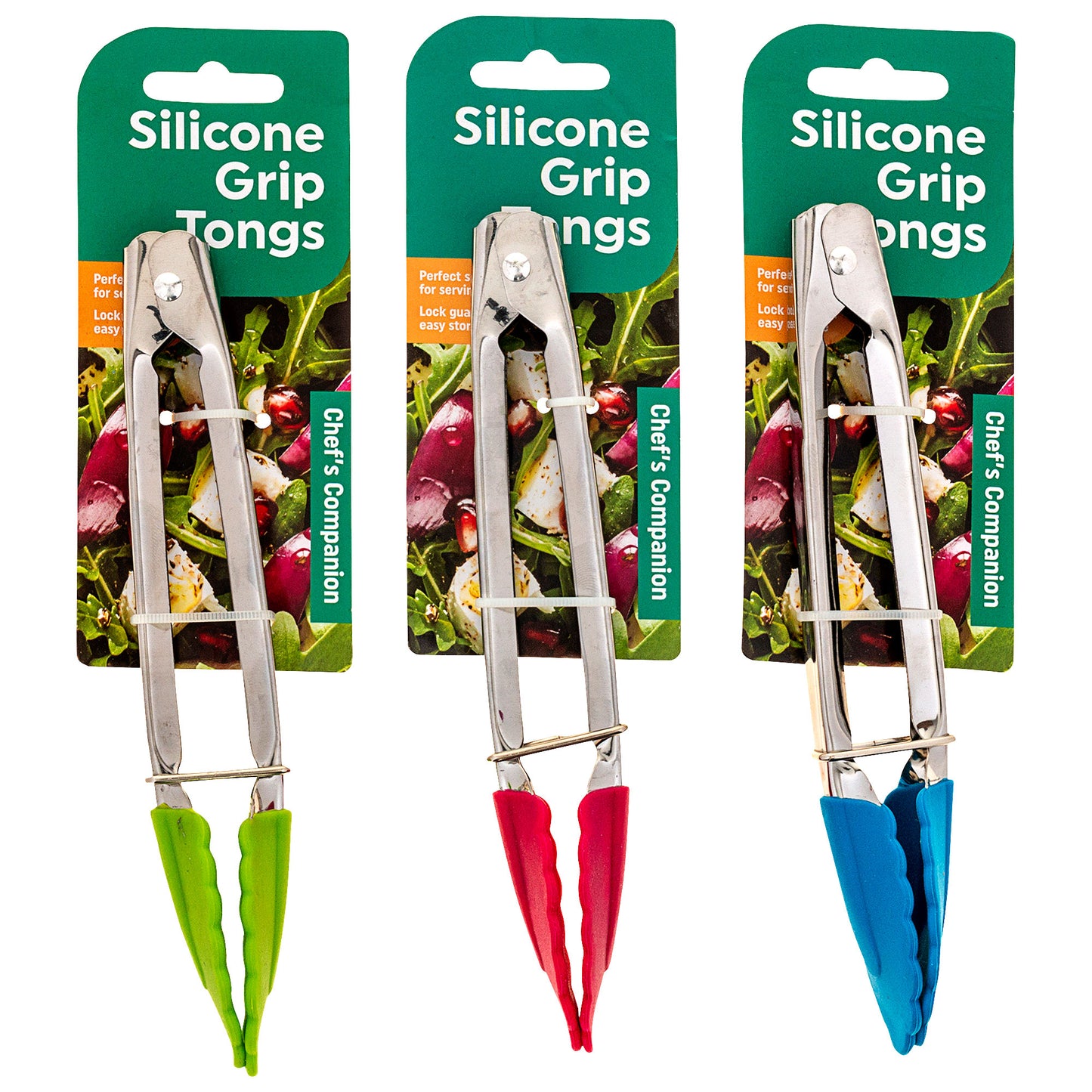 Silicone Tongs Assorted Colours 17"