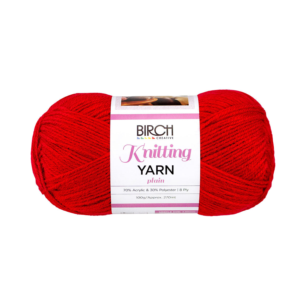 Birch Knitting Yarn Red 100g