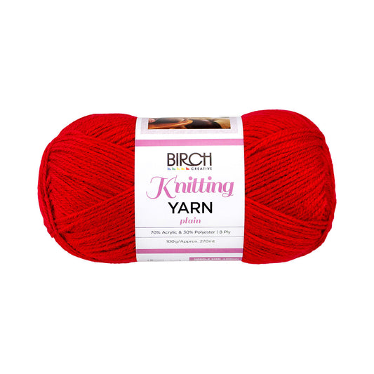 Birch Knitting Yarn Red 100g