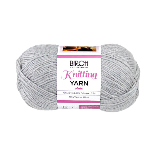 Birch Knitting Yarn Grey 100g