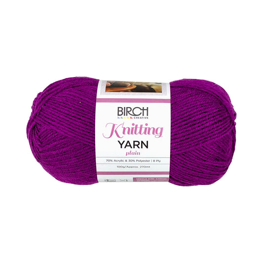 Birch Knitting Yarn Purple 100g
