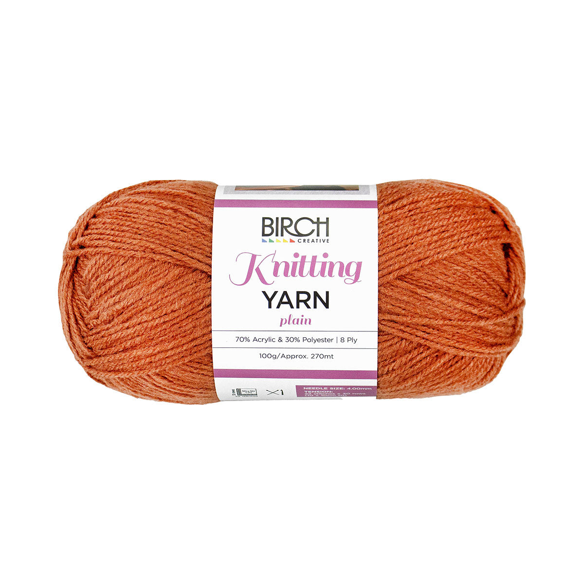 Birch Knitting Yarn Orange 100g