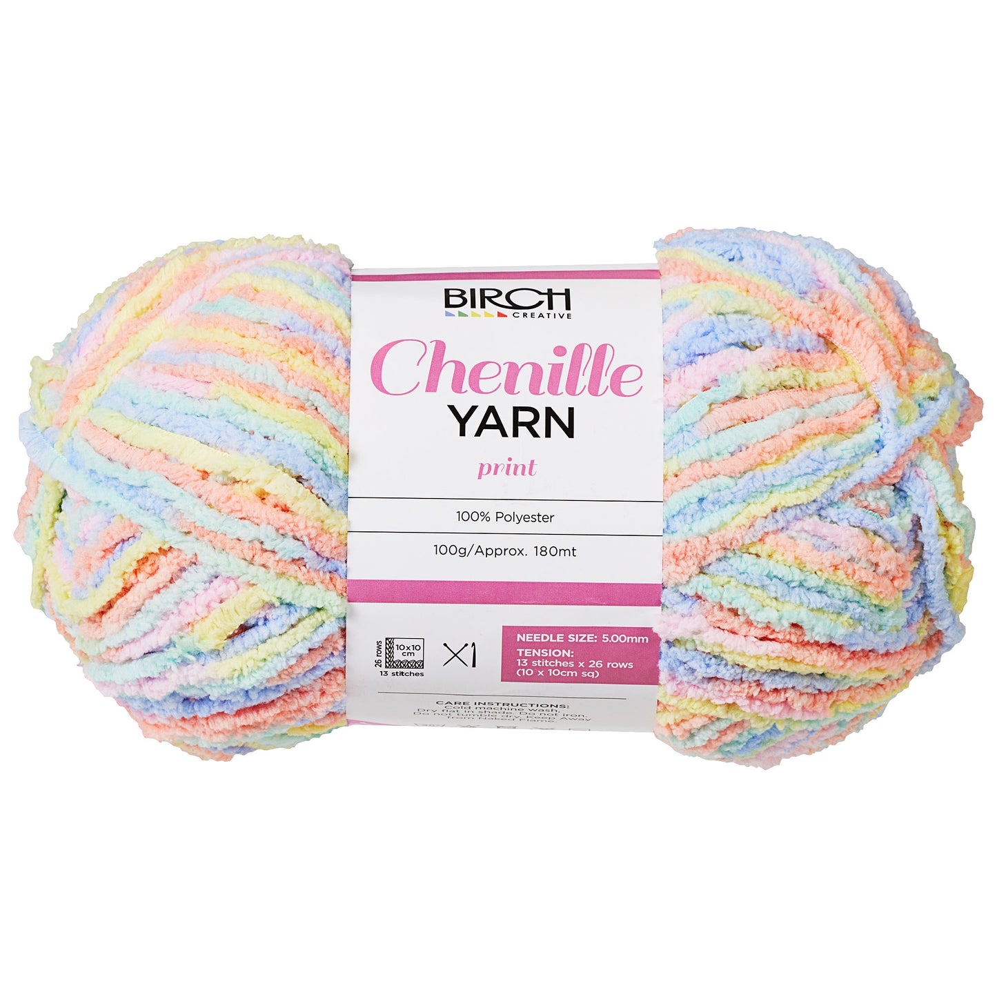 Birch Yarn Chenille Print Candy Crush