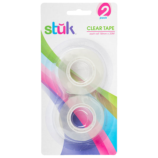 Tape Refill Clear 18mm x 33m 2pk