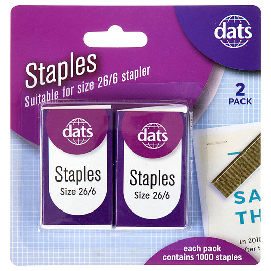 Staples 26/6 Box Of 1000 2pk