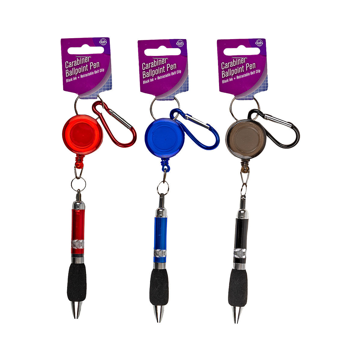Carabiner Ballpoint Pen Assorted Colours