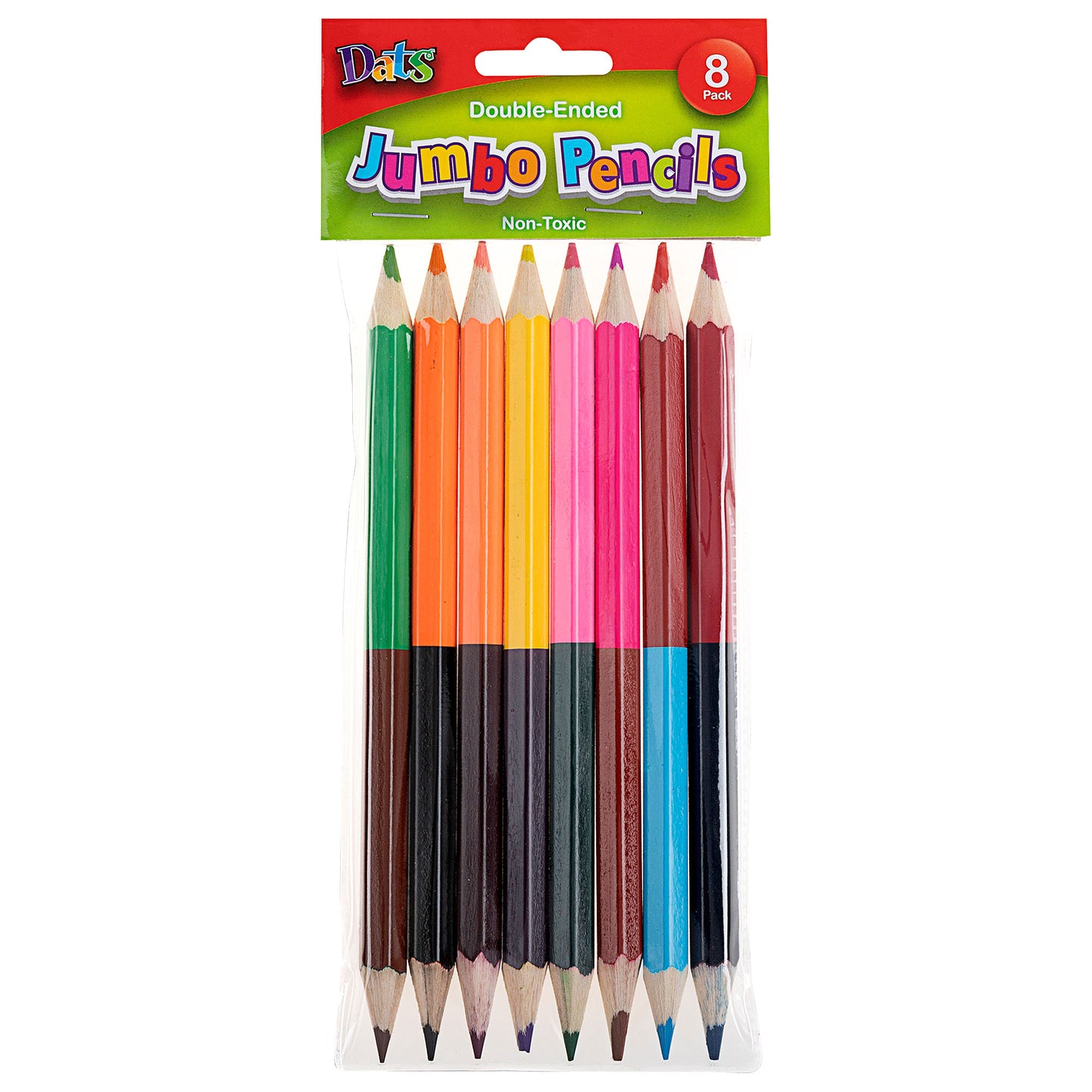 Double Ended Jumbo Colour Pencils 8pk