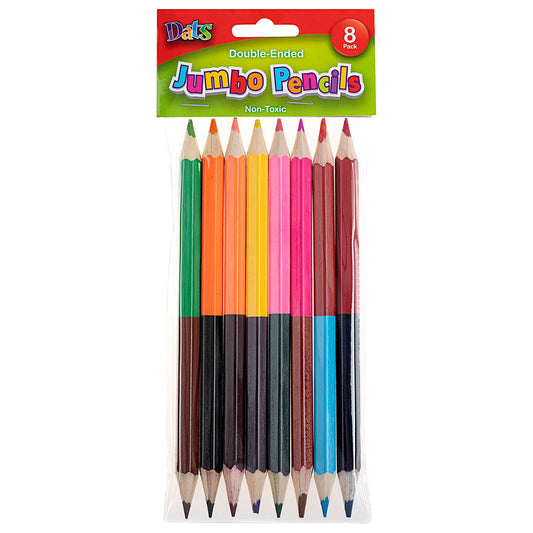Double Ended Jumbo Colour Pencils 8pk