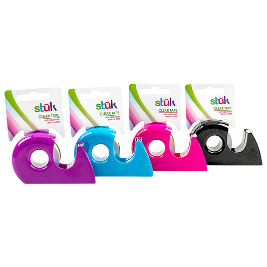 Tape Dispenser 18mm x 20m Assorted