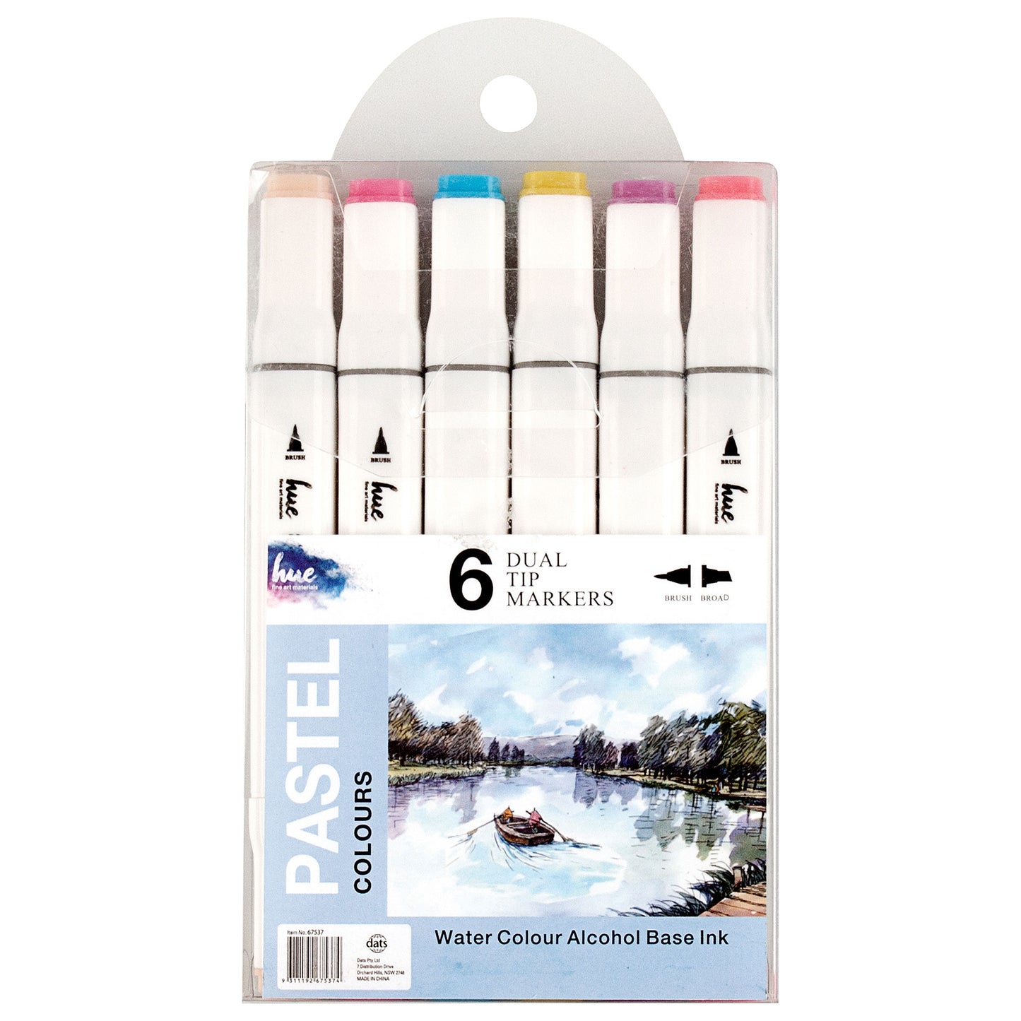 Dual Tip Pastel Markers 6pk