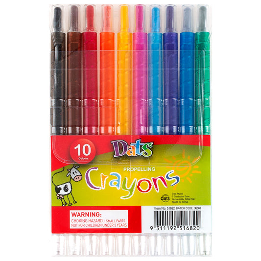 Crayon Propelling 10pk in PVC Wallet