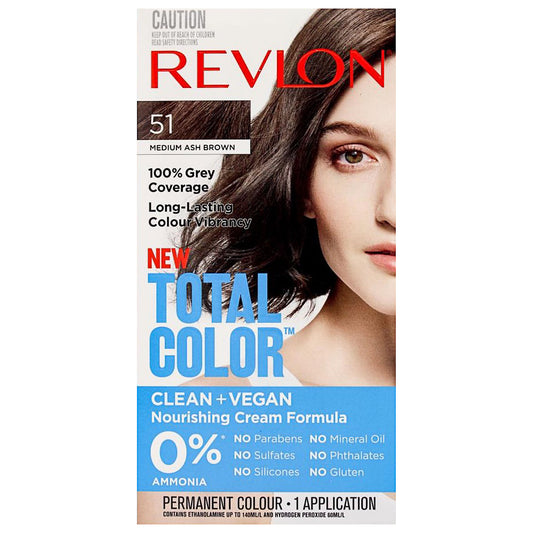 Revlon Total Color Permanent Hair Dye 51 Medium Ash Brown