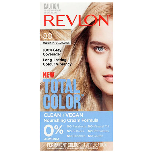 Revlon Total Color Permanent Hair Dye 80 Medium Natural Blonde