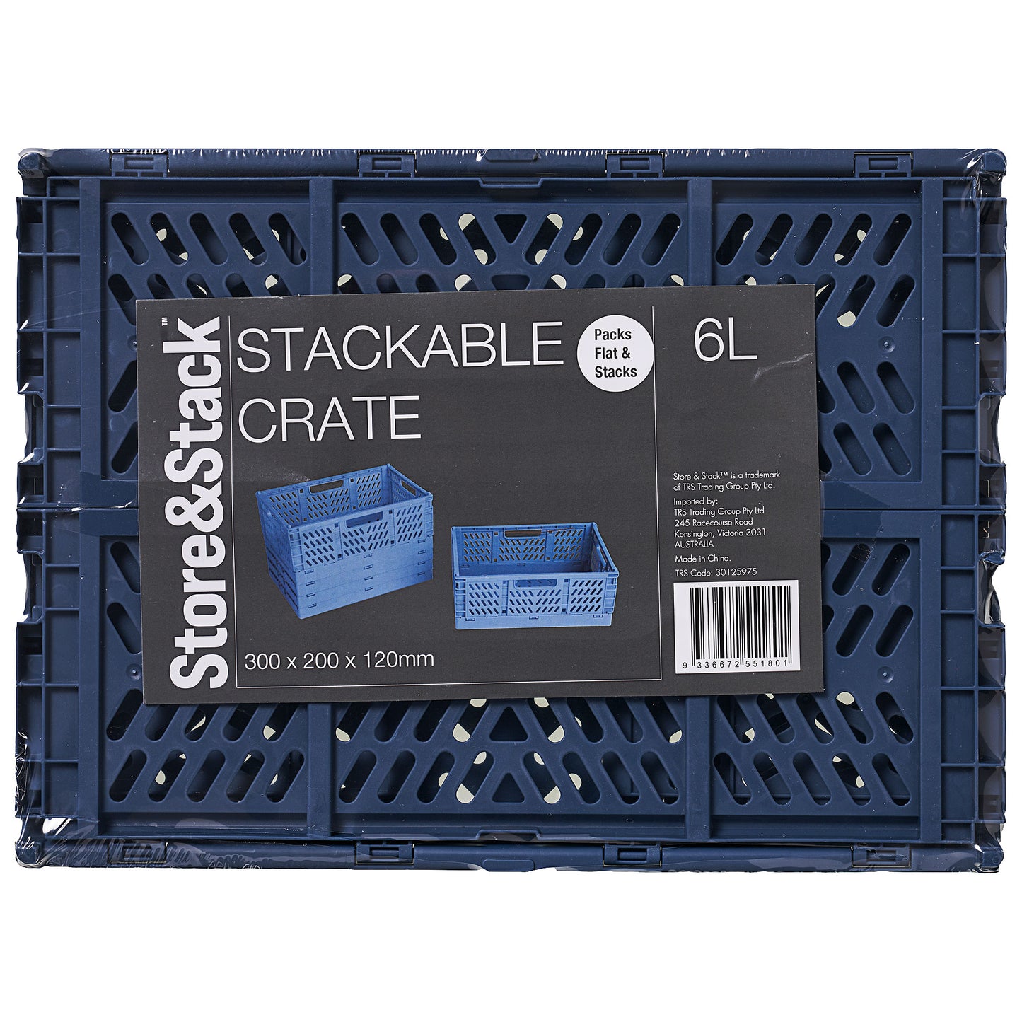 Stackable Crate Navy 6L