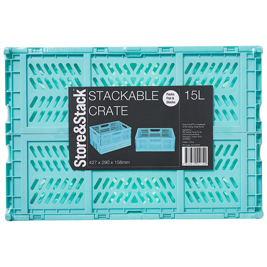 Stackable Crate Aqua 15L