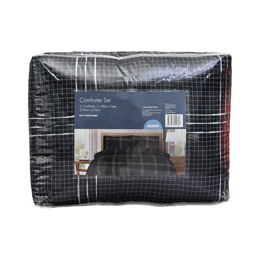 Comforter Queen Bed Grid Check