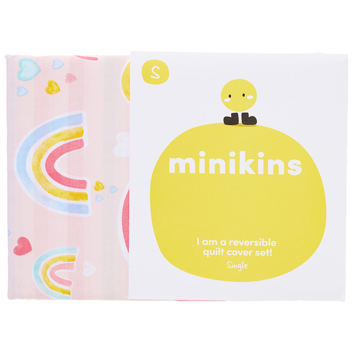 Rainbow Reversible Quilt Cover Set Single