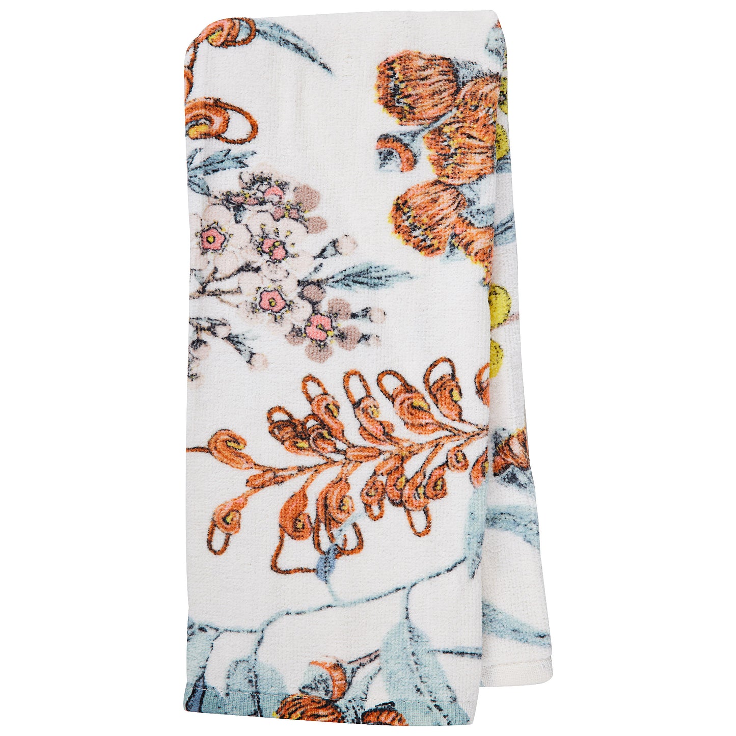 Velour Tea Towel with Floral Print 2pk