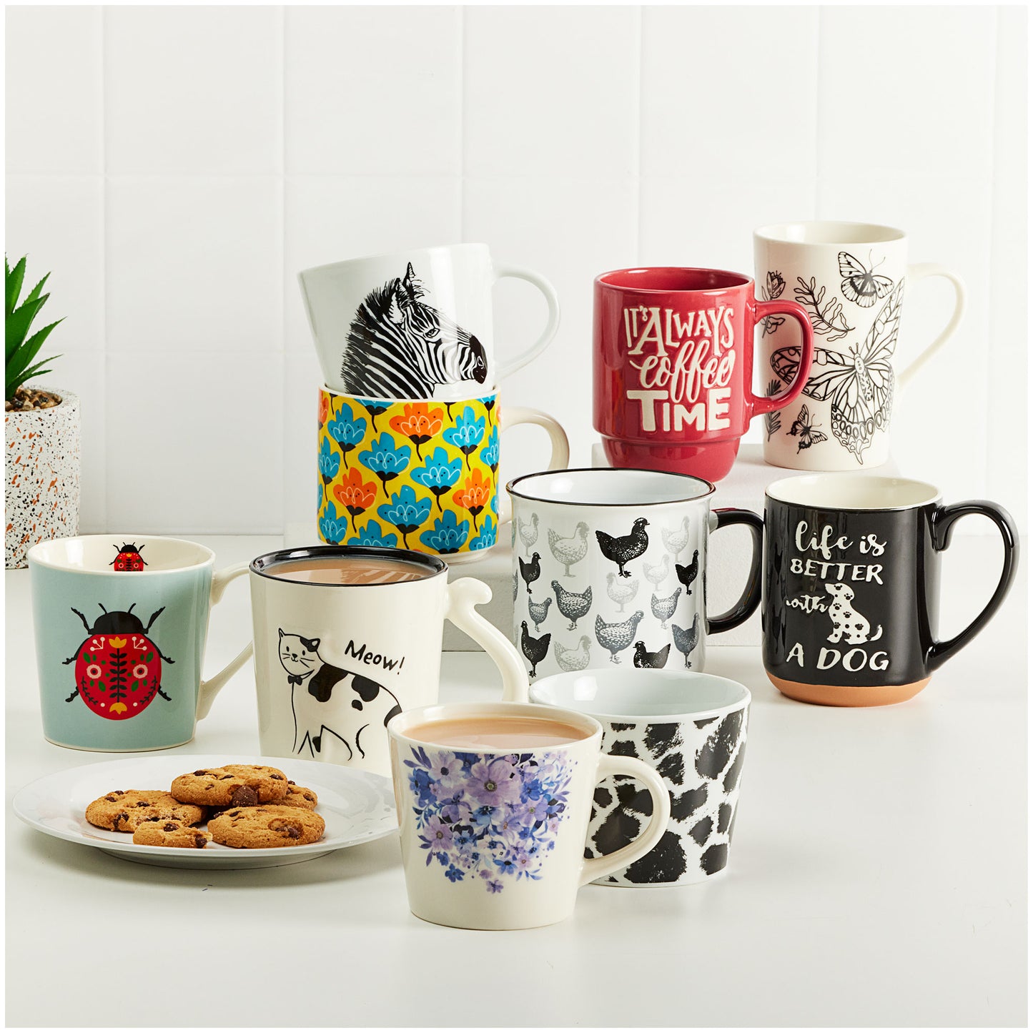 Giraffe Print New Bone China Mug 400mL