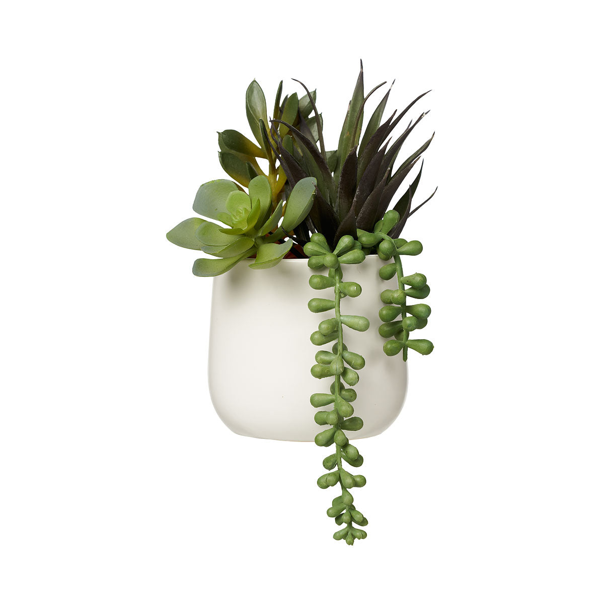 Faux Succulent & Pearls Mix Pot