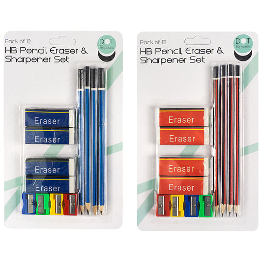 Pencil Eraser Sharpener Set
