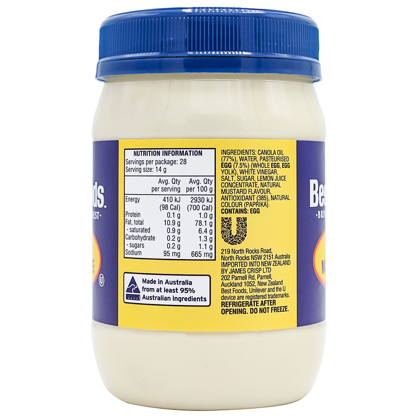 Best Foods Real Mayonnaise 405g