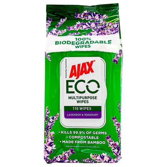Ajax Eco Multipurpose Wipes Lavender & Rosemary 110pk