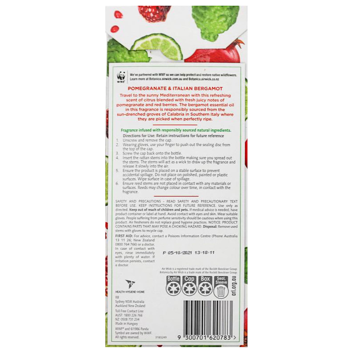 Air Wick Reed Diffuser Pomegranate & Bergemot 80mL