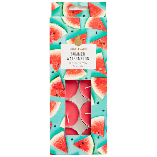 Tealight Candles Summer Watermelon Scented 10pk