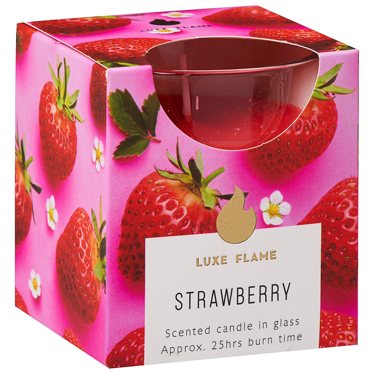 Scented Glass Candle Strawberry 7x8cm