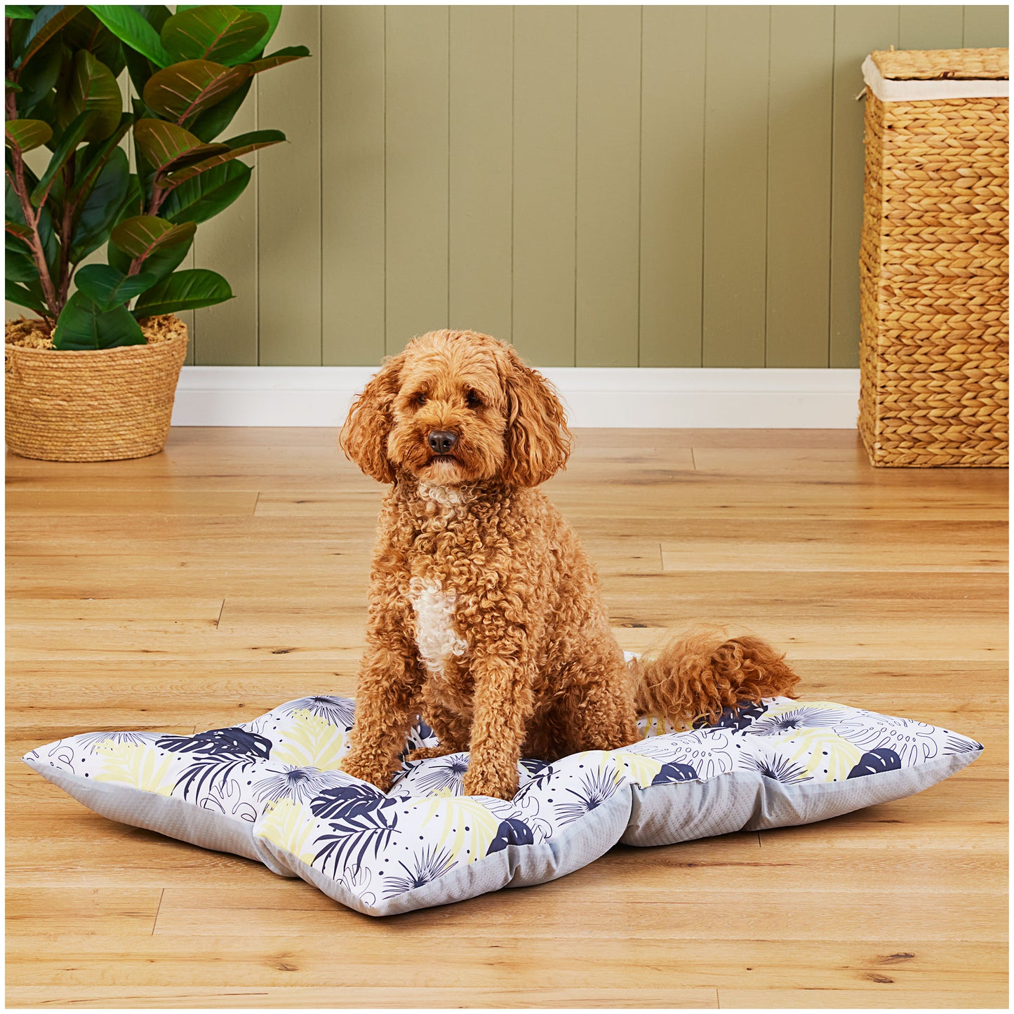 Rectangular Pet Mat Tropical Assorted 90x60cm