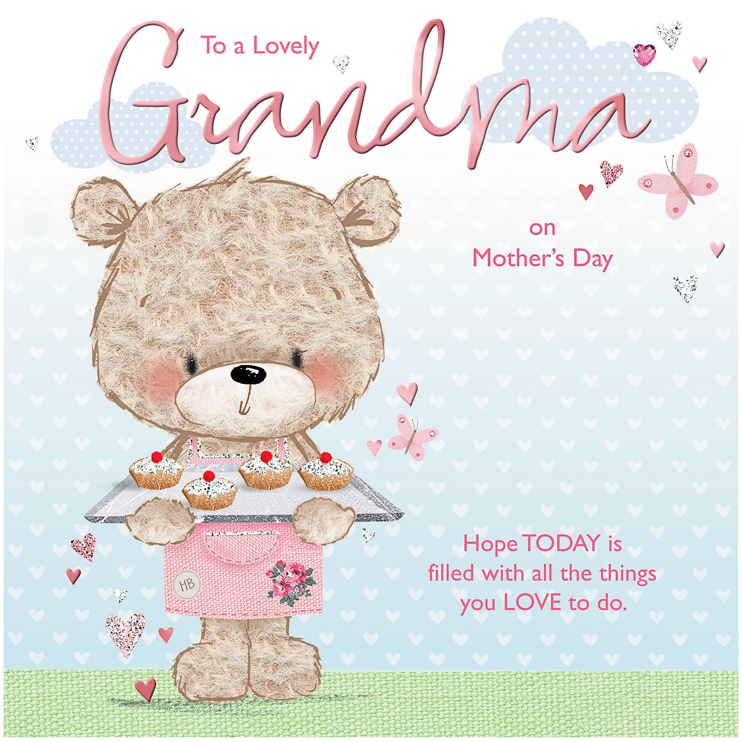 Mother's Day Bear with Cupcakes