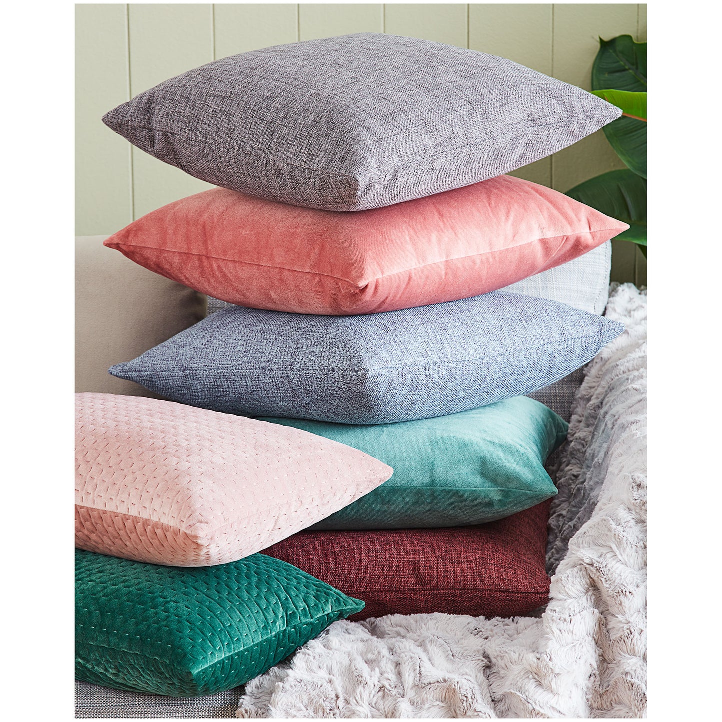 Velvet Cushion 42cm Assorted