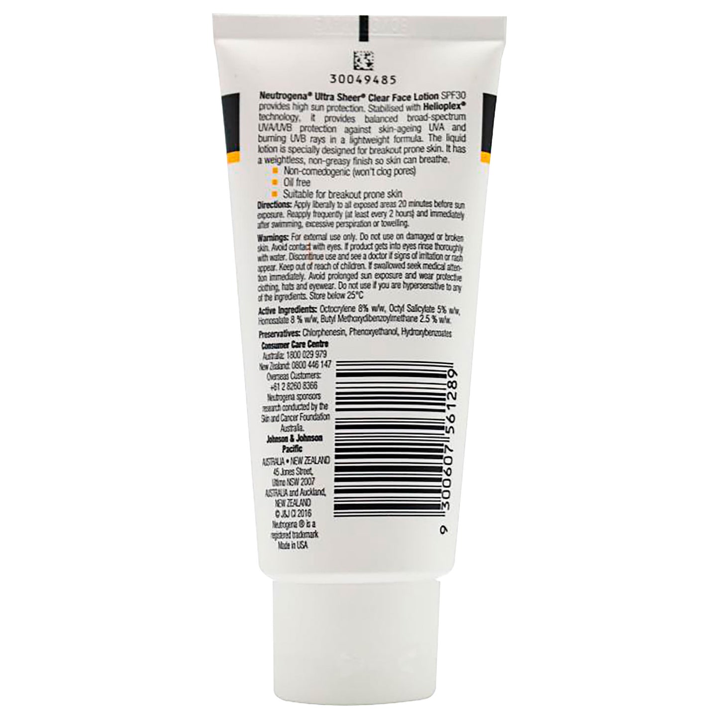 Neutrogena Clear Face Screens SPF30 88mL