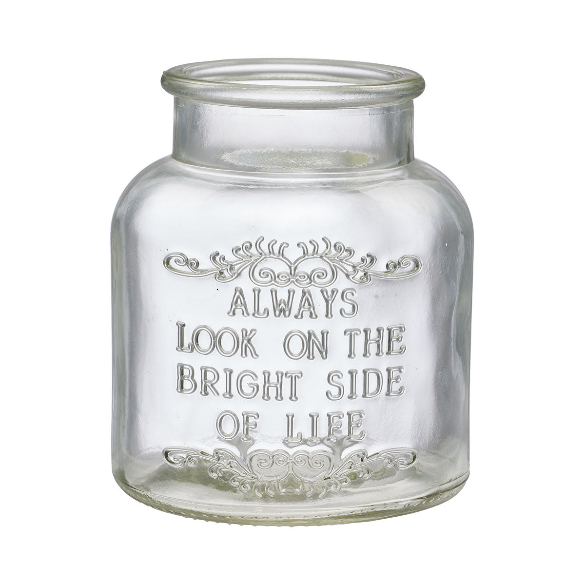 Pattern Glass Jar Vase 14cm