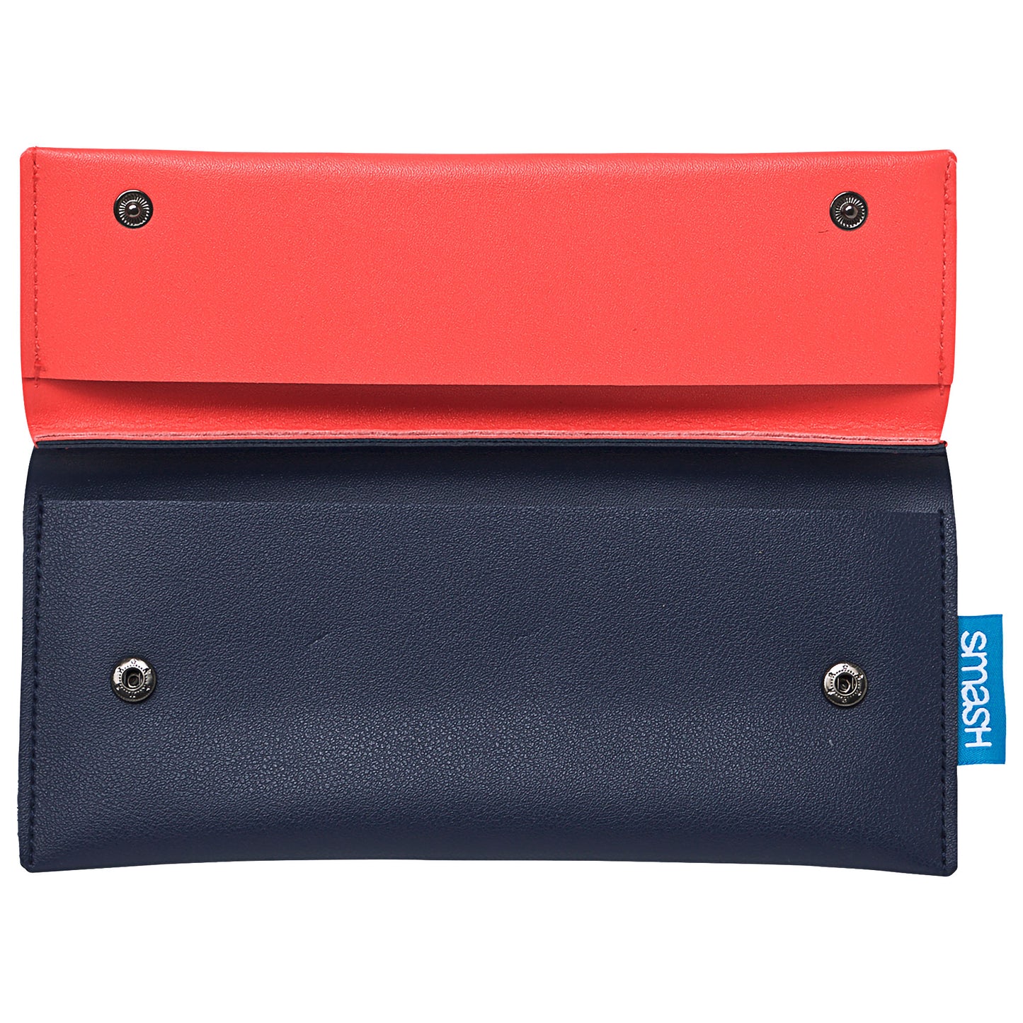 Pouch Pencil Case - Navy/Coral