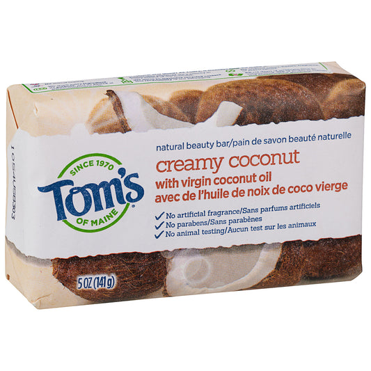 Tom's Natural Beauty Bar Creamy Coconut With Virgin Coconut Oil 141g