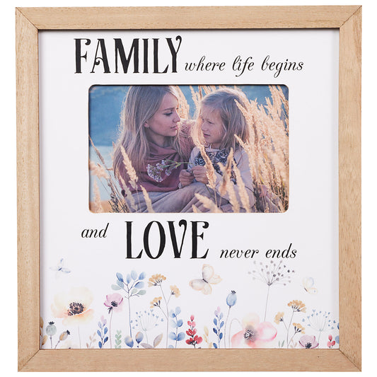 'Family Where Life Begins' Photo Frame 4X6"