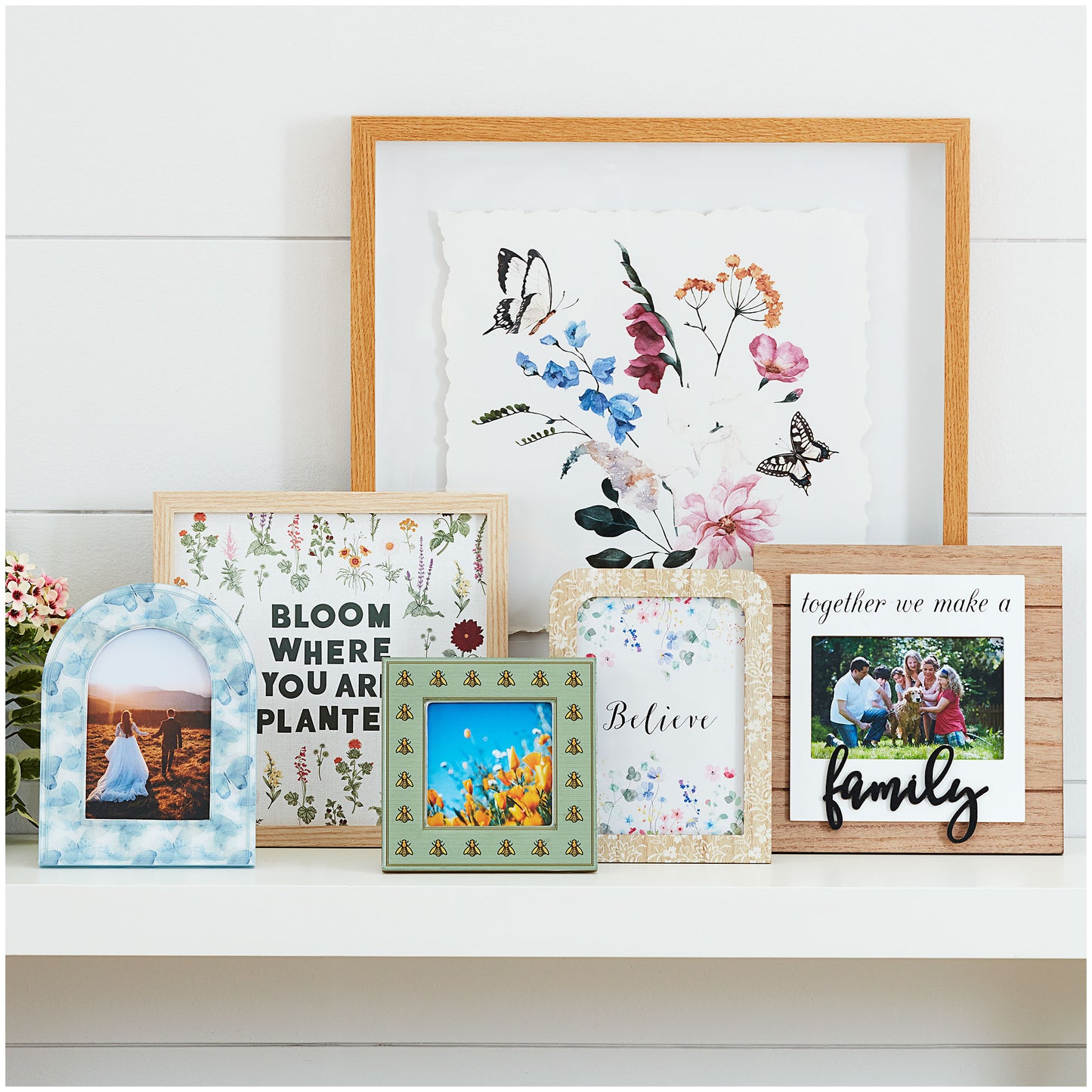 'Bloom Where Your Are Planted' Print Artwork 25cm