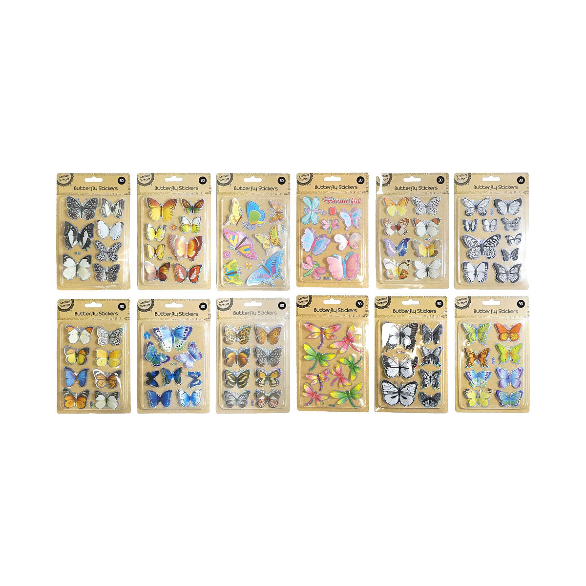 3D Butterfly Stickers