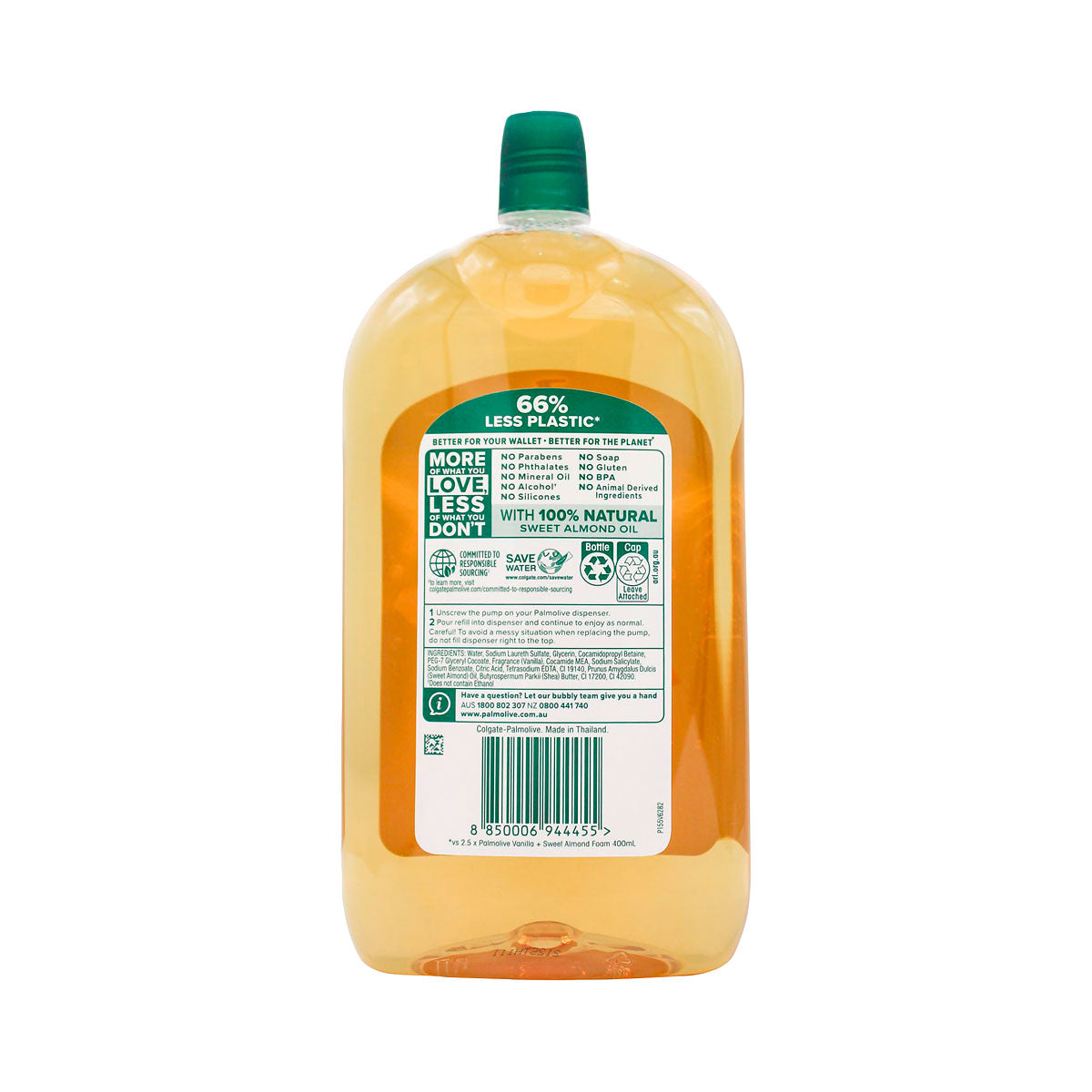 Palmolive Vanilla + Sweet Almond Foaming Handwash Refill 1L