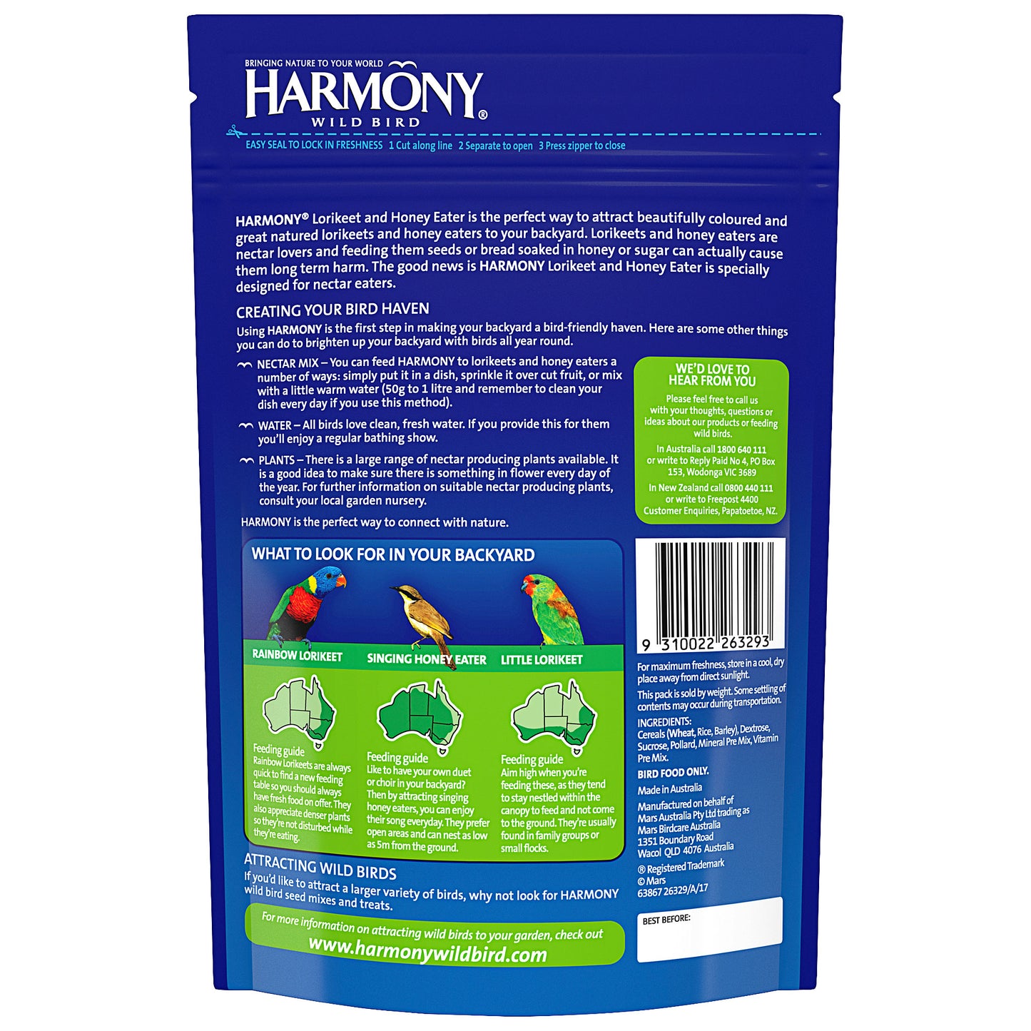 Harmony Lorikeet Mix 500g