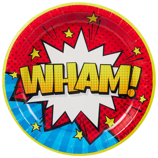 Superhero Plate 23cm 16pk