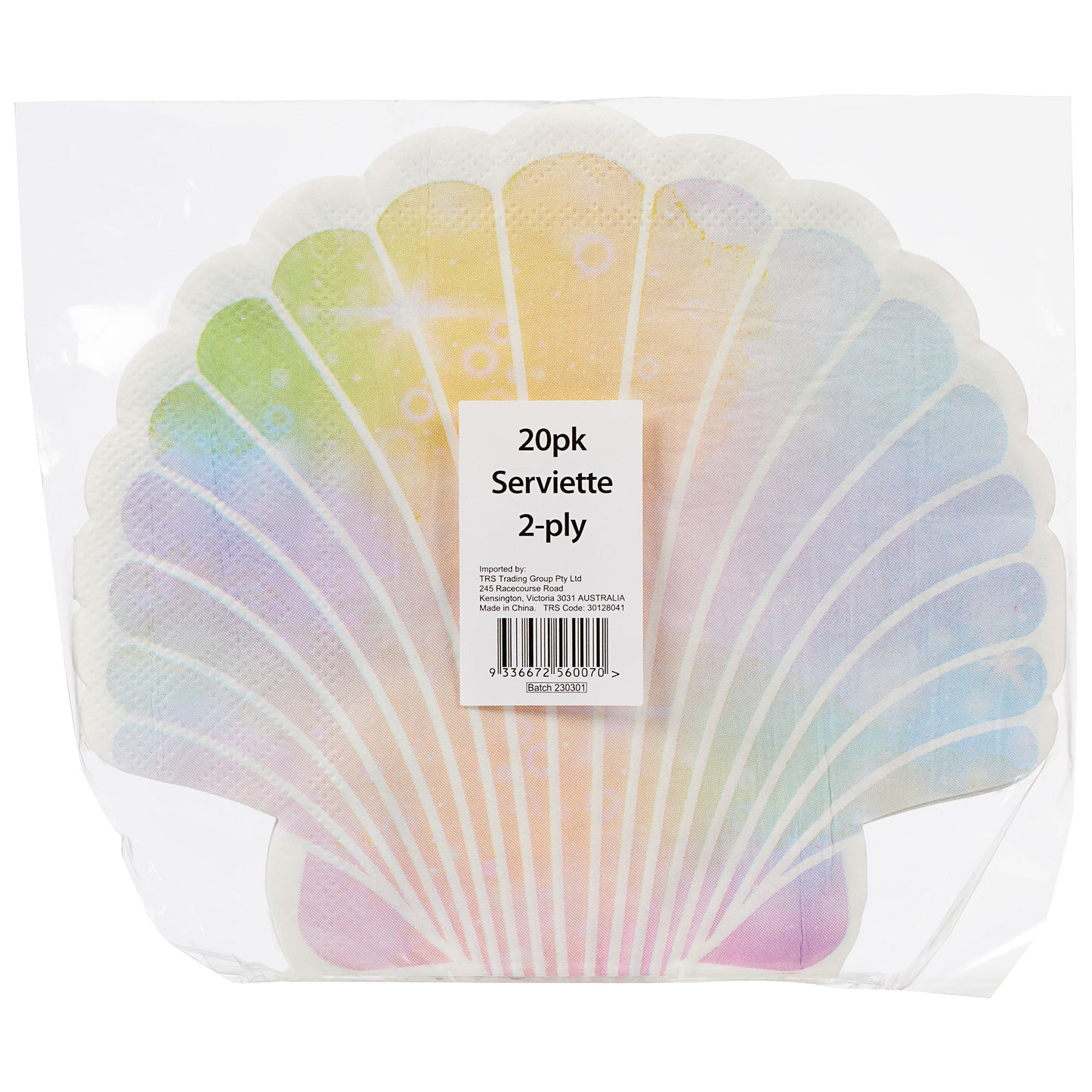 Napkin Shell Cut Design 2ply 20pk