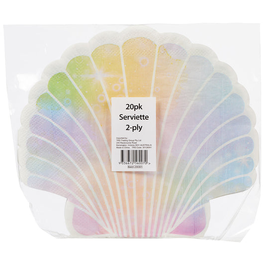 Napkin Shell Cut Design 2ply 20pk