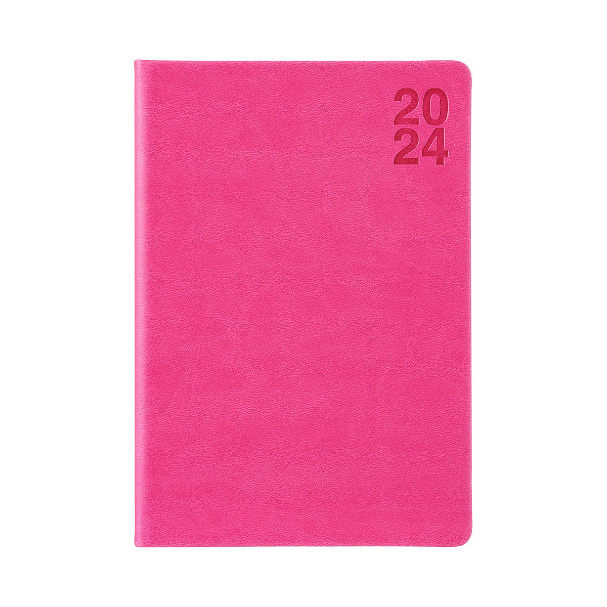 Week View PU Diary 2024 A5 Pink & Orange