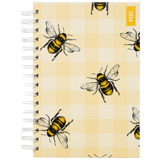 2024 Day-To-A-Page Diary Bees