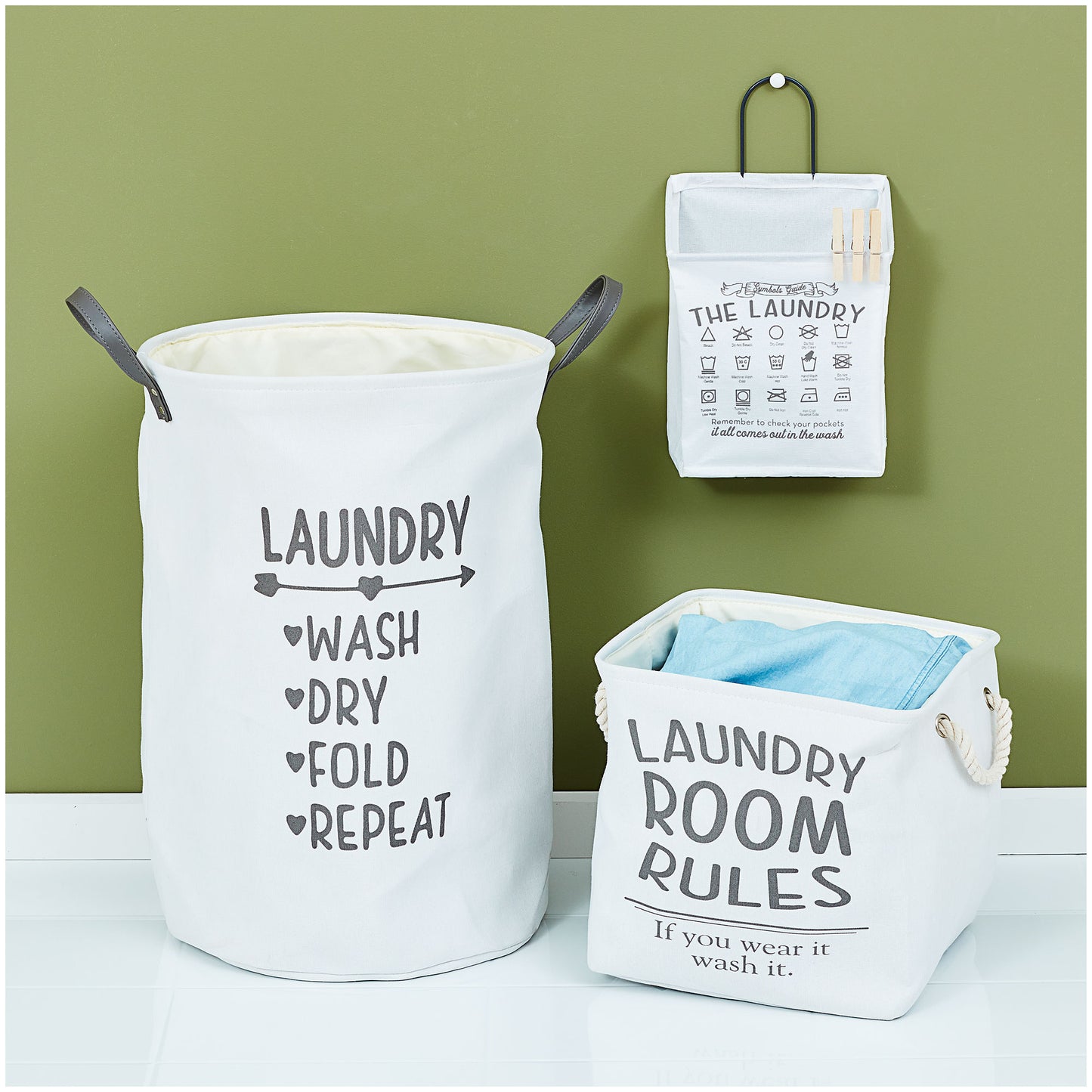 Laundry Day Round Laundry Hamper