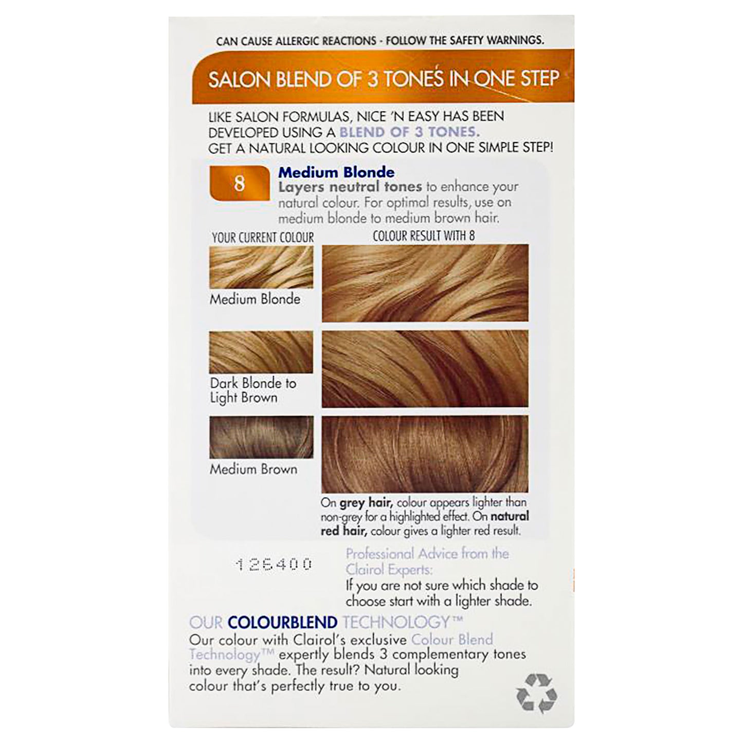 Clairol Nice 'N' Easy 8G Medium Blonde